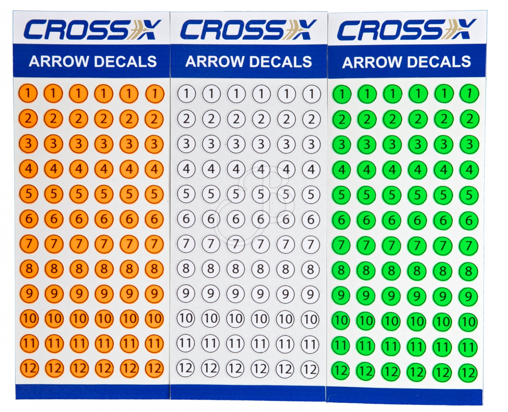Cross x planche numéro pour flèches (Blanc)